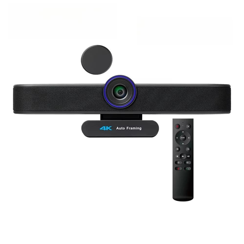Zoomable Webcam Tenveo with microphones and speaker USB Webcam with automatic tracking 4K UHD EPTZ AI with digital zoom 5x 118 ° FOV wide