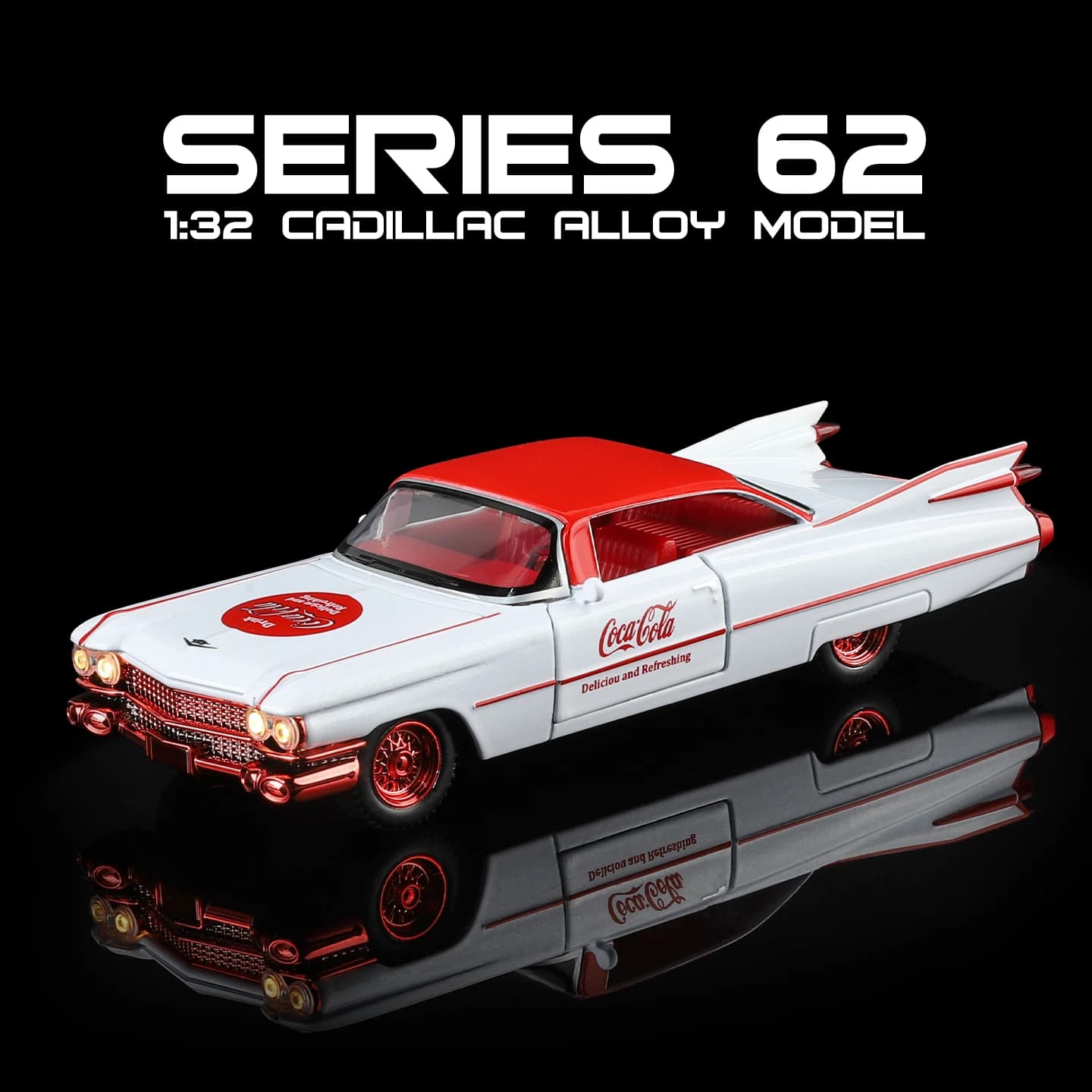 Nuovo stile 1:32 targhetta base Cadillac Rocket modello in lega auto giocattolo squisito suono e luce ragazzi regalo da collezione