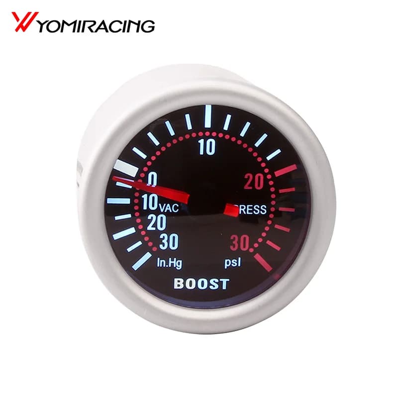 Manometro per pressa sottovuoto Turbo Boost universale per auto da 2 "52 mm 0 ~ 30 PSI per luce LED HG automatica da 0 ~ 30 pollici