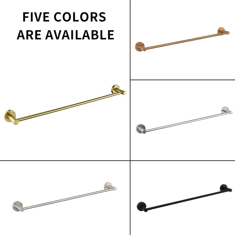 Portasciugamani in oro rosa spazzolato guida nera porta asciugamani nero porta asciugamani cromo lucido accessori da bagno acciaio inossidabile oro