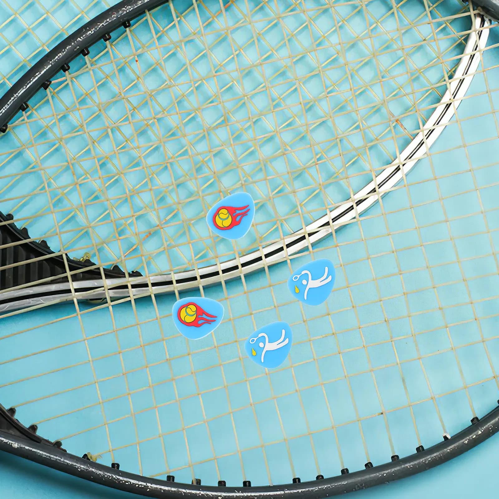 4Pcs Silicone Tennis Racket Dampeners Shock Absorber Vibration Reducer Wrist Relief Sports Accessories Outdoor Use