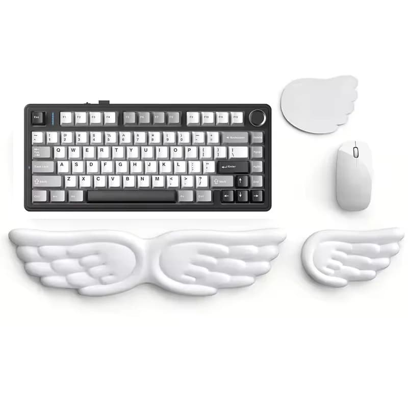 Mechanical Keyboard, Mouse, Wrist Rest, Computer Keyboard, Laptop, Angel Wing, Memory Foam, Mouse Pad Wrist Support