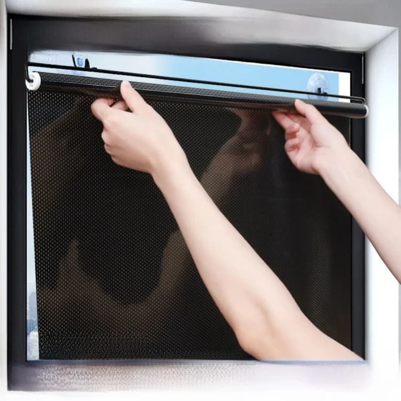 Tenda Parasole Automatica a Scomparsa, Stile Moderno, Pellicola Oscurante per Vetri, Tapparella Avvolgibile per Balcone, Tenda Parasole Interna per Camera da Letto