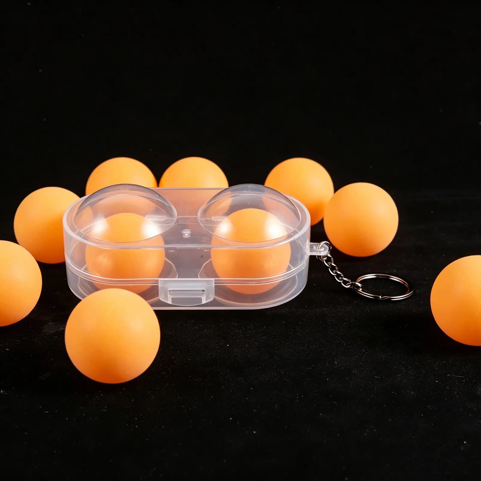 3Pcs Clear Plastic Table Tennis Ball Storage Box Portable Carry Case for Ping Pong Balls with Anti Slip Bottom Quick Access Lid