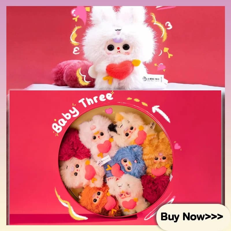 Baby Three Cupid Series Plush Blind Box Cute Cartoon Compagno Bambola Exquisite Bag Pendant Toy Mystery Box Surprise Gifts for Couples