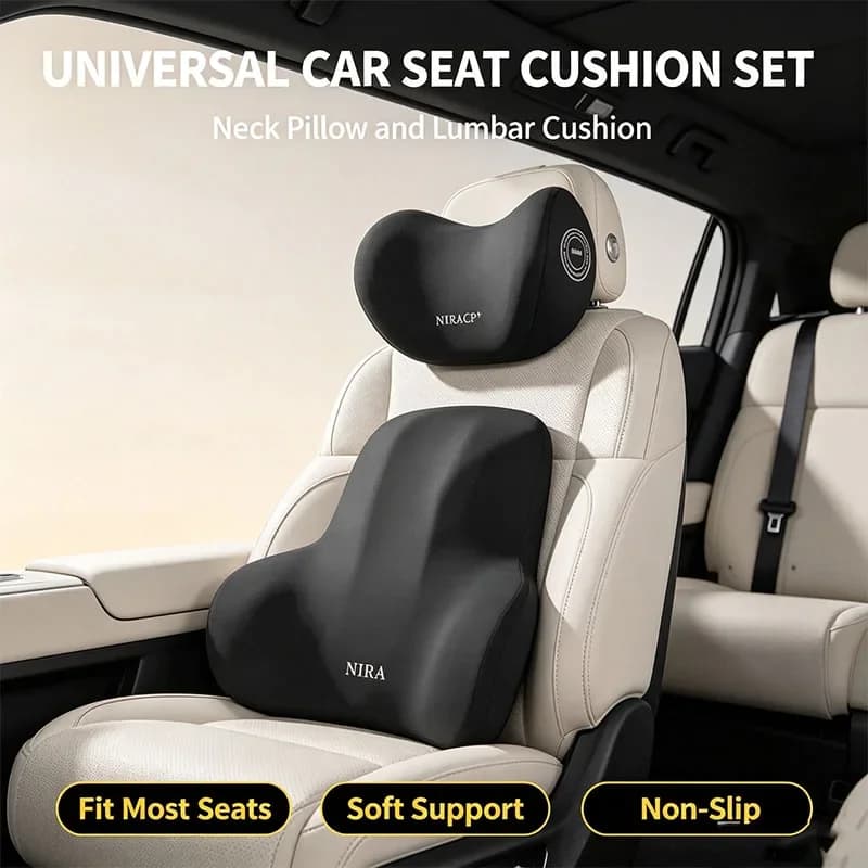 NEW Car Neck Pillow Protective Lumbar Back Support Breathable Car Headrest Cushion Relieve Stress Car Seat Pillow