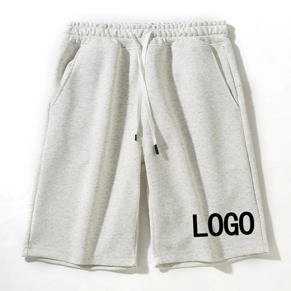 Customise your logo, men's cotton shorts, summer fashion trends high quality loose cropped trousers, casual joggers, gifts men