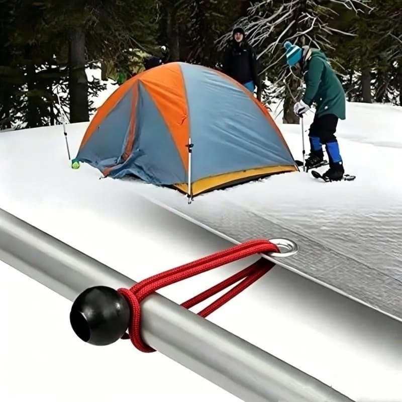 Red Nylon Cord Material 30cm Elastic Ball Cords, 33 pcs, Camping Tent Tie Down, Multipurpose, Versatile