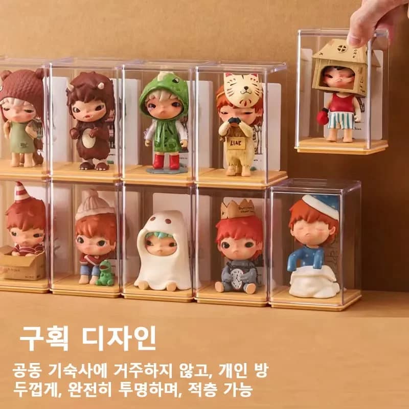 6 pcs blind box display for toys display stackable organizer for mini figurines collection durable showcase