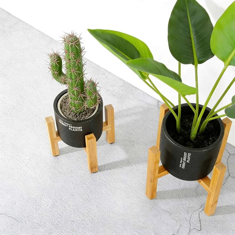 Thickened Perforated Wooden Flower Pot Tray for Indoor & Outdoor Green Radish Succulent Plants Water Catching Base Tray