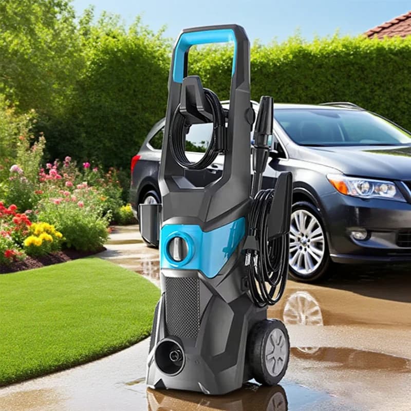 2025 Nuovo lavatrice per auto ad alta pressione lavatrice per auto elettrica portatile con potente pompa dell'acqua adatta per pulire le biciclette di auto