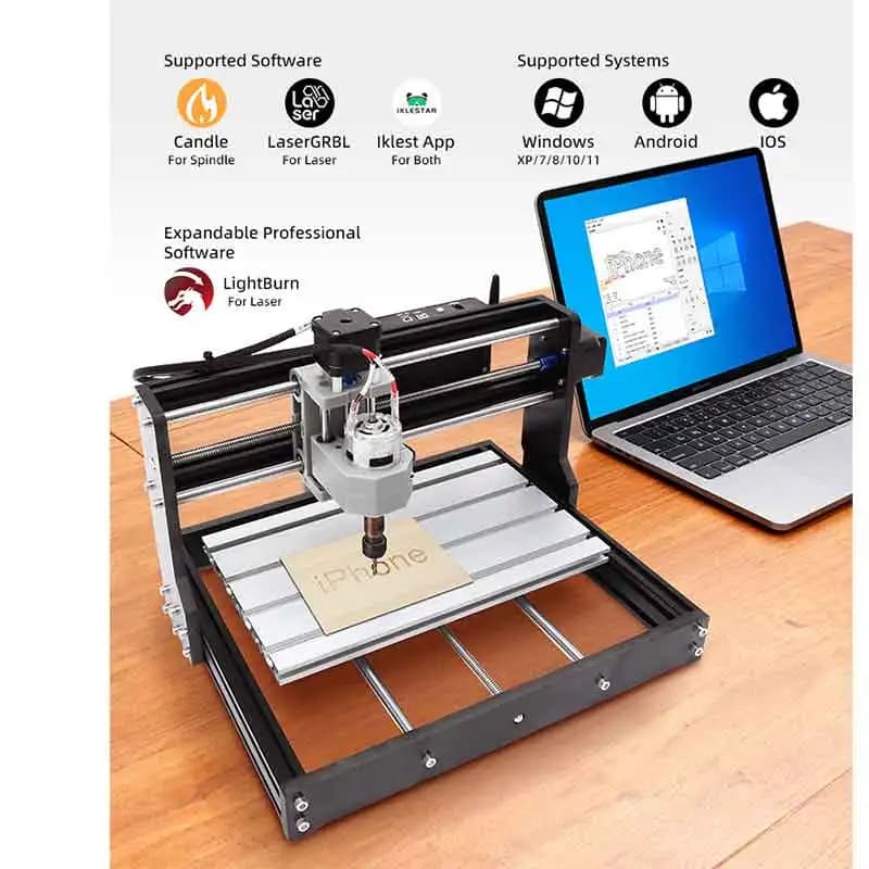 New Upgrade CNC 3018 PRO Router Laser Engraving Machine, 3-Axis GRBL Control Wood PCB PVC Milling Engraver for DIY