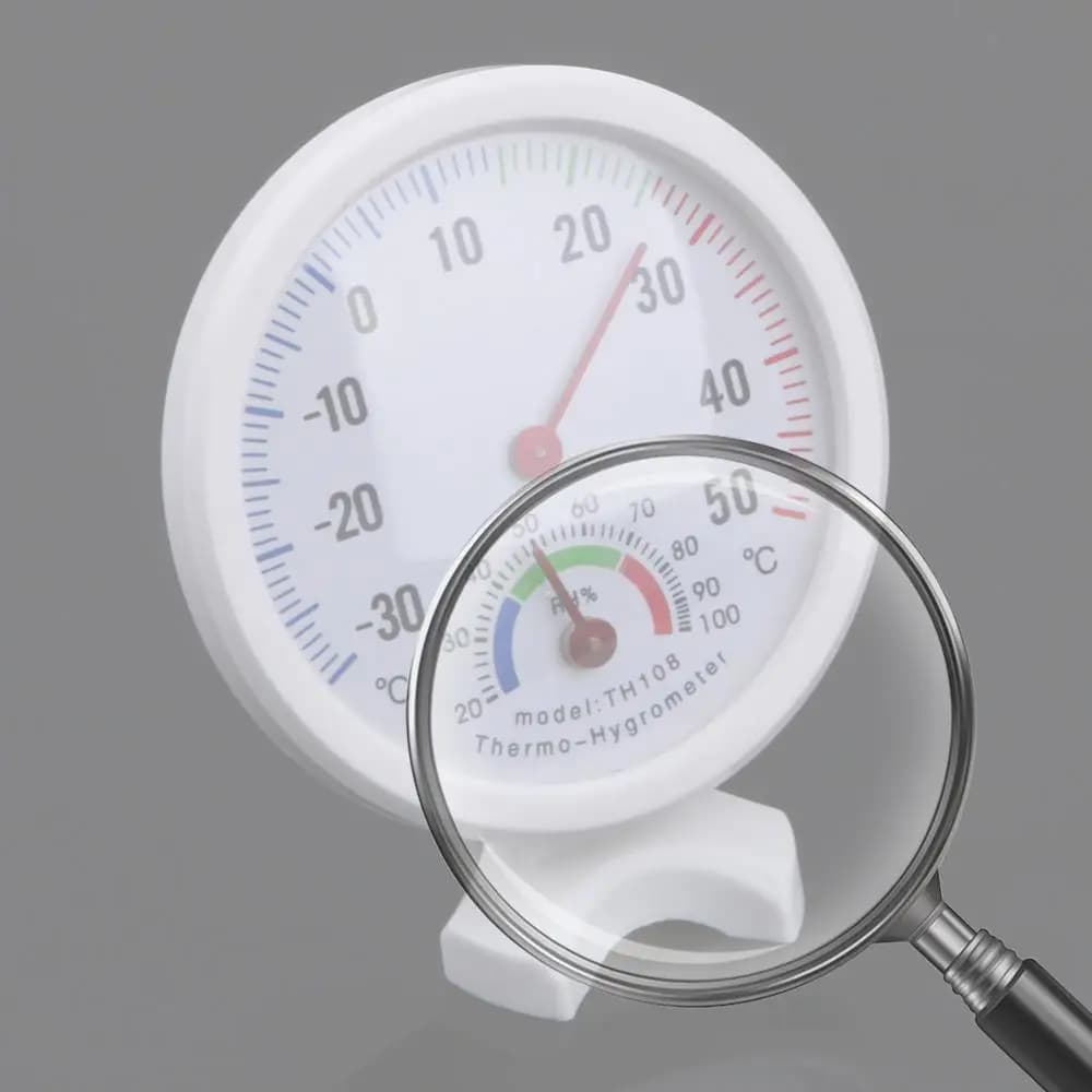 Thermometer Igrometer Mini shaped Bell, Thermometer Robusto Easy to read, Clock for Humidity with Accurate Positioning for Gardens and Terraces