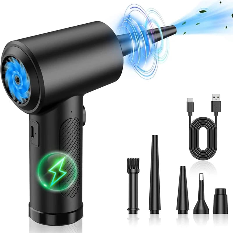 Computer Compressed Air Dust, Laptop Keyboard, Car Camera Cleaning, 51000 RPM, USB Charging, Portable Wireless Air Blower