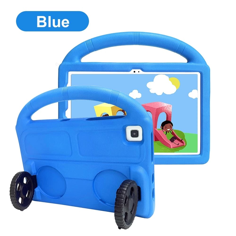 Custodia per Bambini per Samsung Tab A9 A11 Plus A7 Lite 8.7 A 8.0 T380 T387 T290, Cover per Tablet con Ruote in EVA per Tab 3 4 E 8.0 T310 T330 T375