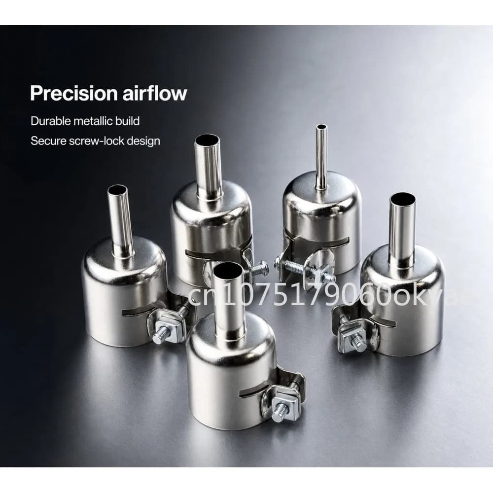 5PCS Heat Gun Nozzle Set Hot Air Station Desoldering Nozzles Replacement Parts for BGA Rework Station Repair Tool Accessories