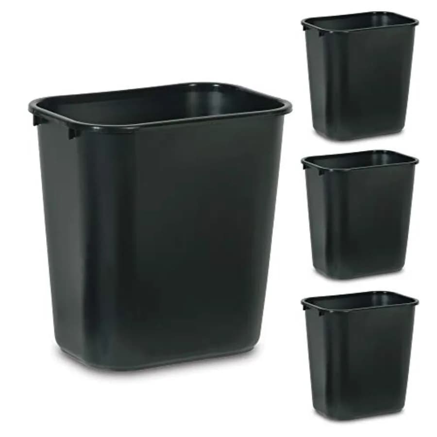 Cestino per Rifiuti/Contenitore per Spazzatura da 7 Galloni/28 Quarti in Plastica per Camera da Letto/Bagno/Ufficio, Adatto per Sotto Scrivania/Lavandino/Armadietto, Confezione da