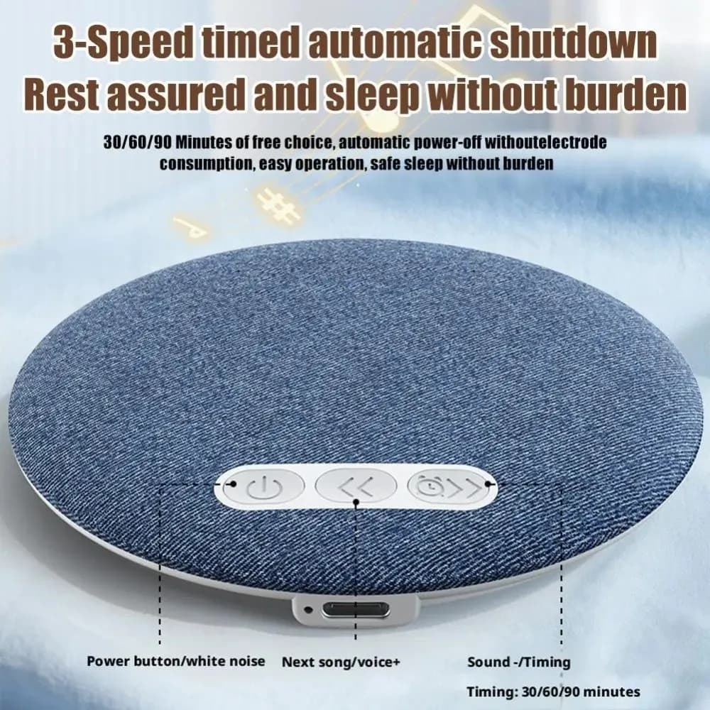 Altoparlante Bluetooth 6.0 da Posizionare Sotto il Cuscino, Ausilio per il Sonno con Timer a 3 Livelli, Speaker Wireless per Dormire, Suono Stereo HiFi