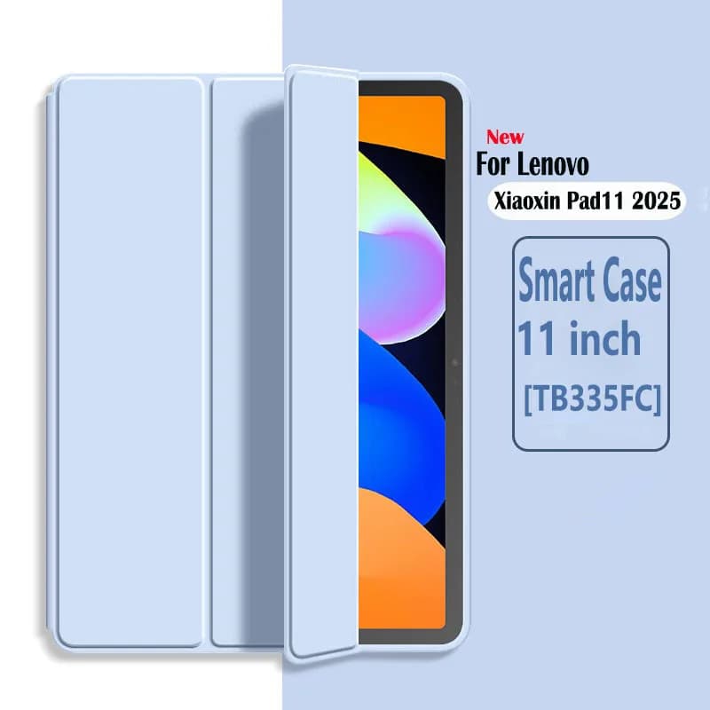 For Lenovo Xiaoxin Pad 11 2025 Case 11 inch TB335FC Magnetic Trifold Stand PU Leaher Silicone Soft Back Tablet Cover Funda Coque