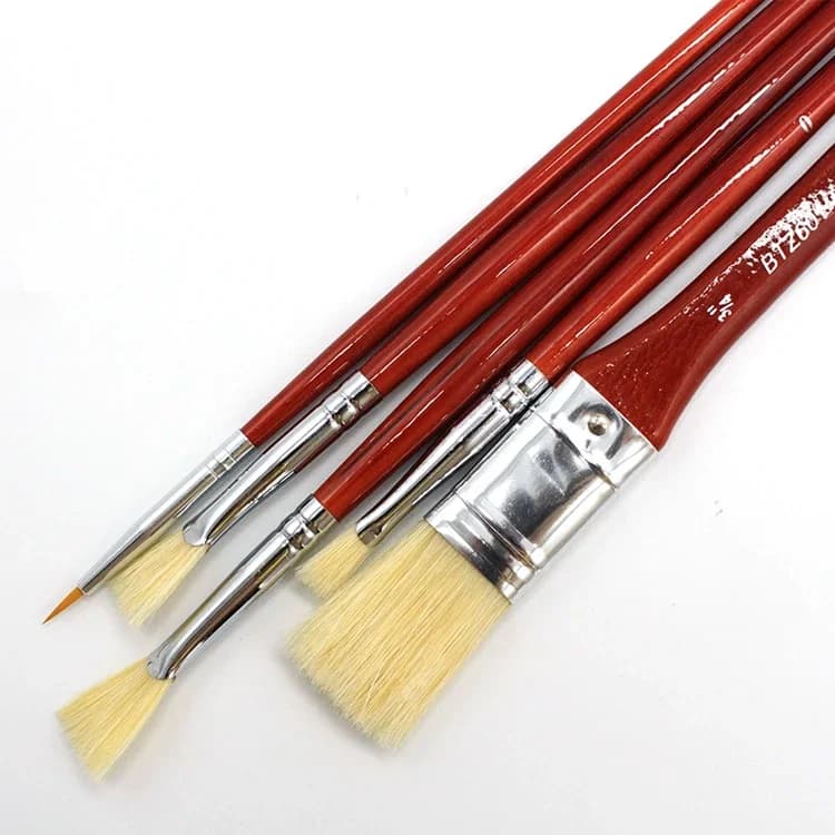 5 pig bristle nylon hair watercolor brush acrylic powder brush set plate brush Hook line pen artist paint brushes Art supplies