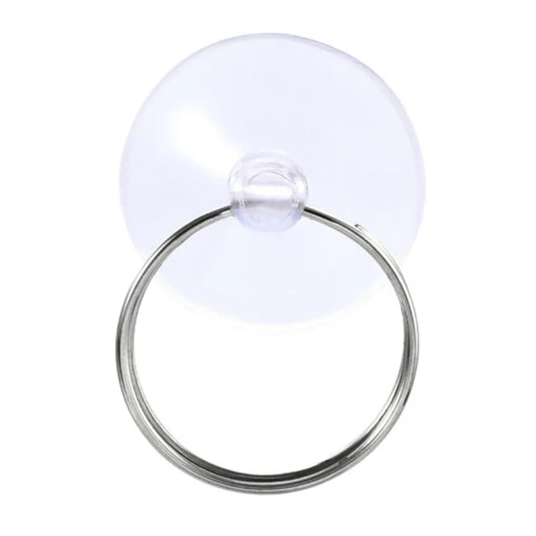 Ganci a ventosa trasparenti con anello in ferro, confezione da 10, versatili per cucina e bagno, rimovibili e facili da pulire