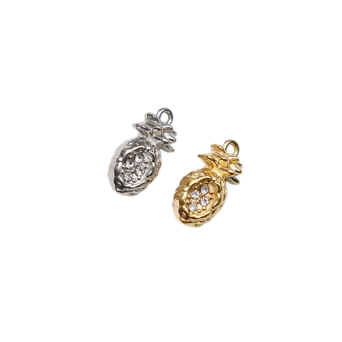 5pcs Cast Stainless Steel Lovely Fruit Fashion Jewelry Accessory Charms DIY Handcraft PVD Vacuum Plate Waterproof Antiallergic