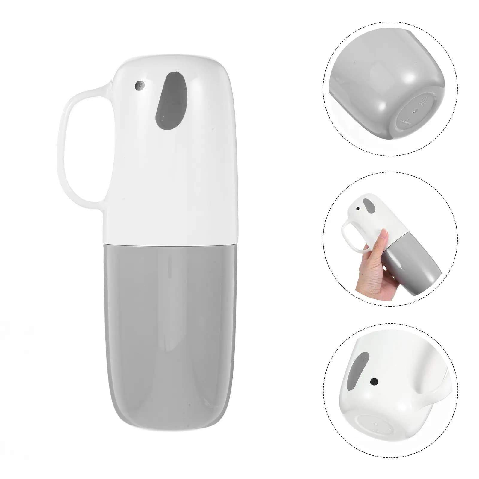 Organizzatore da viaggio con scomparti separati per spazzolino e dentifricio, contenitore portatile per spazzolino da viaggio.