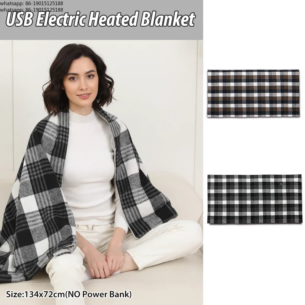 Coperte elettriche USB 2026 con 3 livelli di riscaldamento regolabili, scaldacorpo per uso in ufficio, coperte indossabili e lavabili
