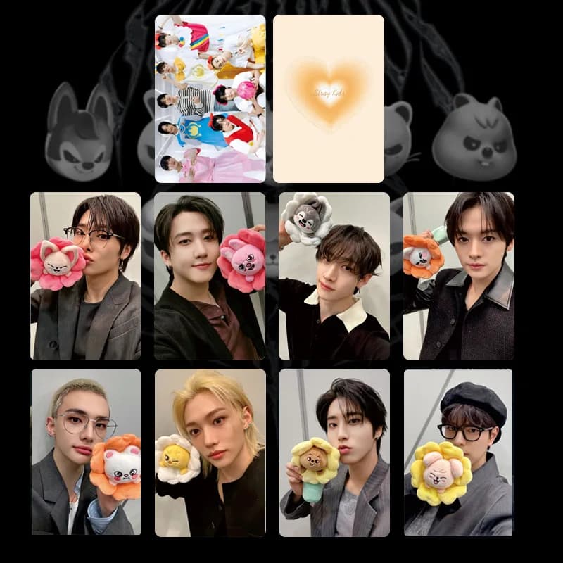 9 pz. Photocards Skzoo Stray Kids, Carte Lomo da Collezione a Tema White Day, Stile Scenico, Merchandise da Collezione per Fan Kpop, Regalo