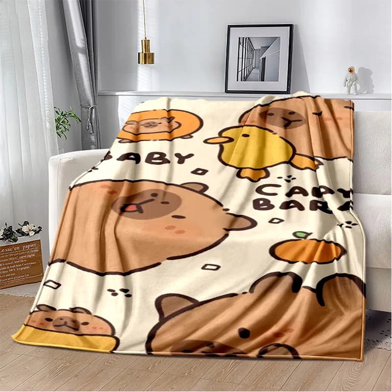 Nice cartoon guinea pig Capibala blanket gift blanket customization blanket