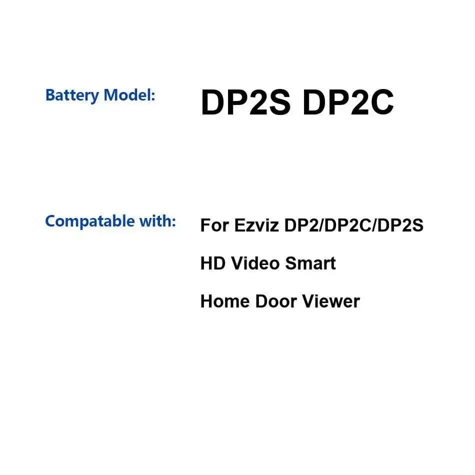 Batteria per Videocitofono DP2S DP2C per Ezviz DP2 DP2C DP2S, Videocitofono Intelligente HD, Stabile ed Efficiente, 4600mAh