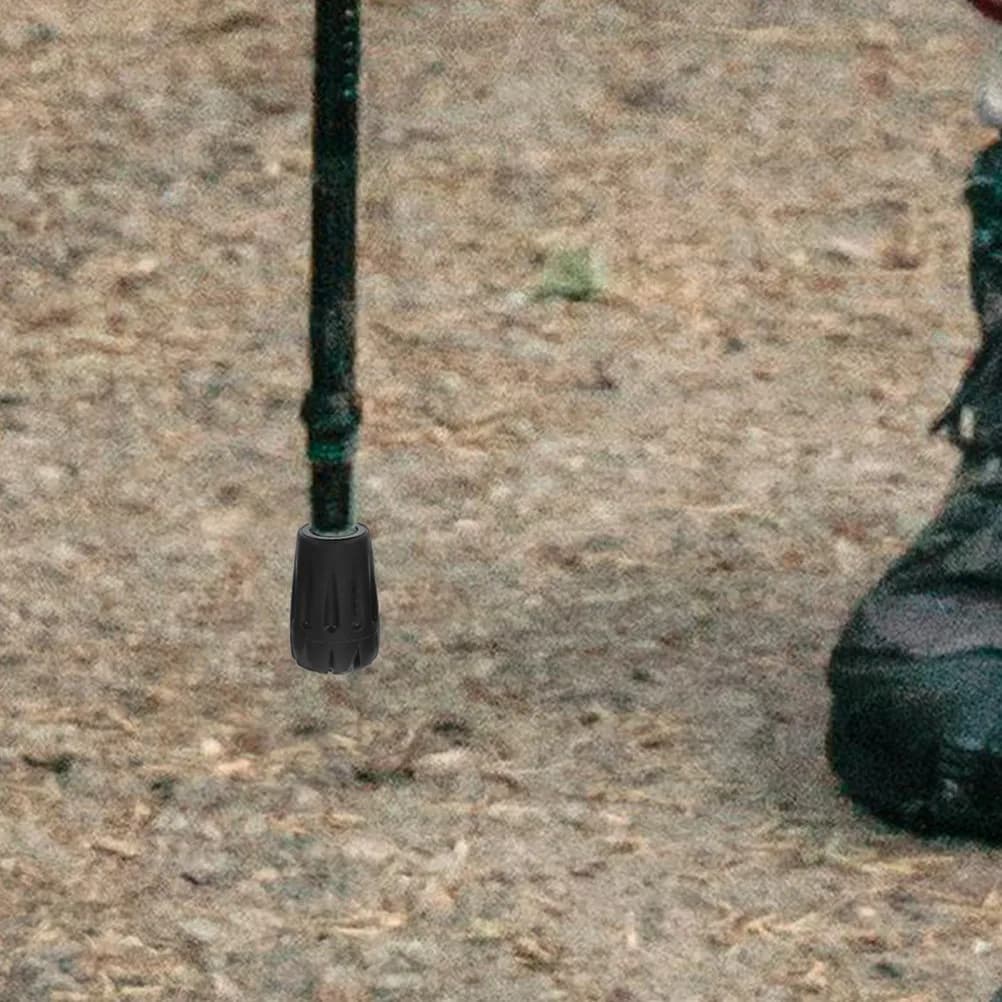 Set di 6 Punte di Ricambio per Bastoncini da Trekking, Punte Antiscivolo Rinforzate per Bastoni, Accessori in TPR per Camminare, Escursioni e Viaggi