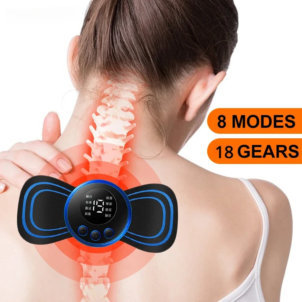 EMS Collo Massage Mini Cervicale Back Muscle Patch of Sollievo From the Pain Massager Stimulator Zerbino Portable Gamba Body Health Care Tool