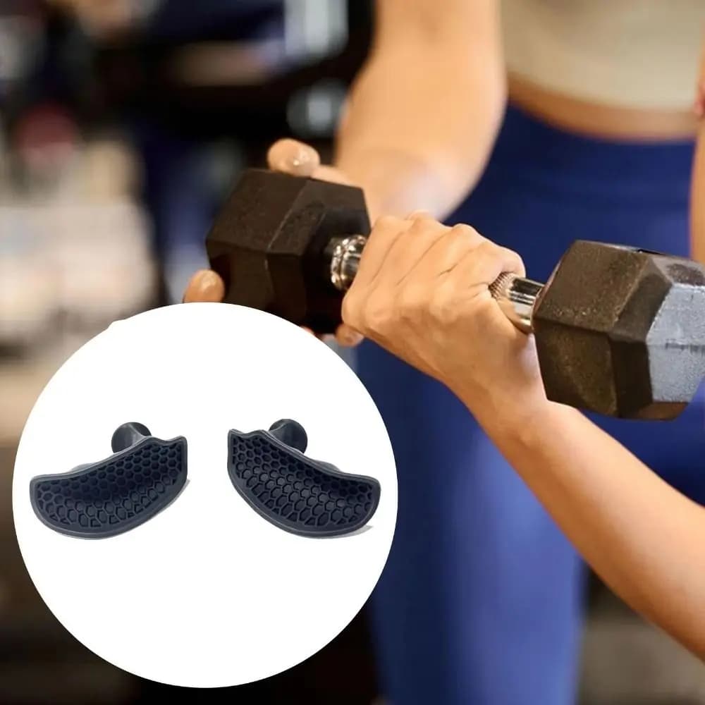1 Paio di Impugnature Ergonomics per Sollevamento Pesi, Gloves da Palestra Elastici, Silicone grips in Nido d'Ape for Palm