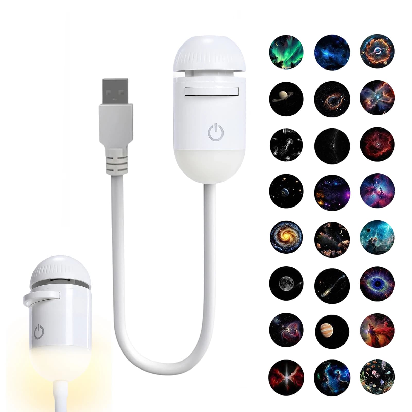 Mini Galaxy Star Projector Night Light Nebula Ceiling LED Lamp USB Star Night Light Starry Sky Ambient Lamp for Bedroom
