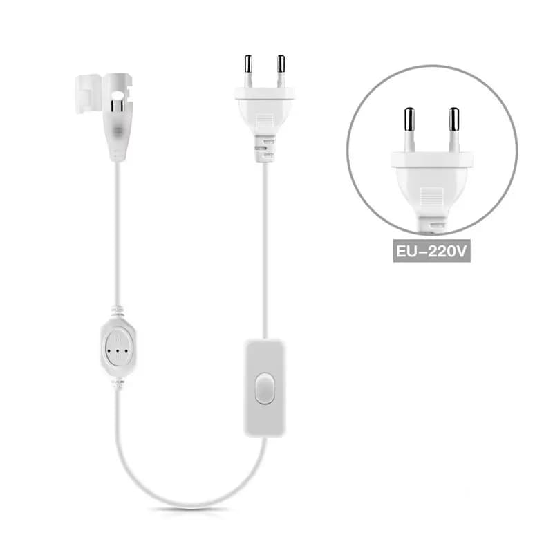 Spina di alimentazione 220V per connettore striscia LED COB con interruttore ON/OFF e cavo - Accessori per illuminazione