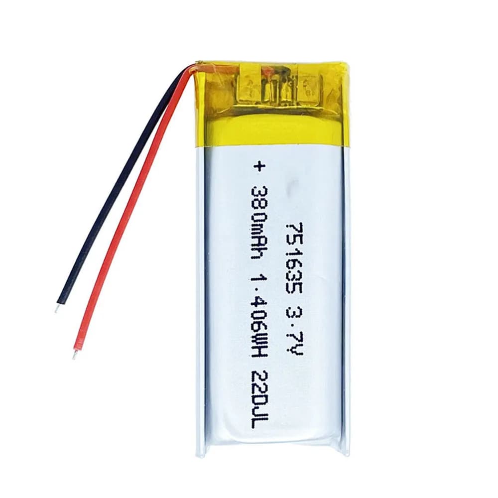 3,7 V 380 mAh 751535 751635 Li lithium polymer battery for DVD MP3 SMART WATCH TELECAMERA COMPUTER PORTATILE TABLET MP4 POWER