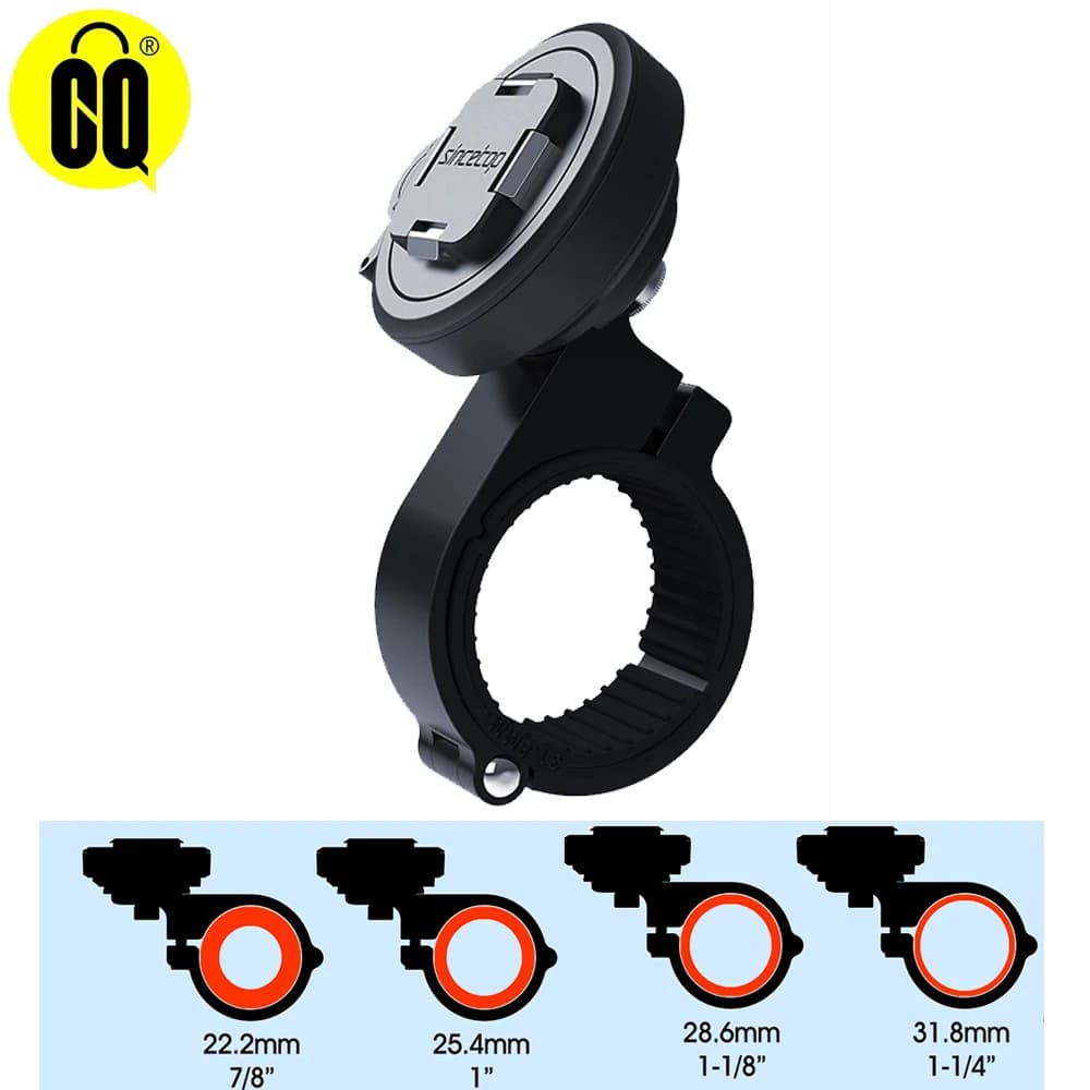 Supporto per telefono per moto e bici in alluminio - Supporto per manubrio universale per smartphone, ATV, MTB e motocicli per la serie Q