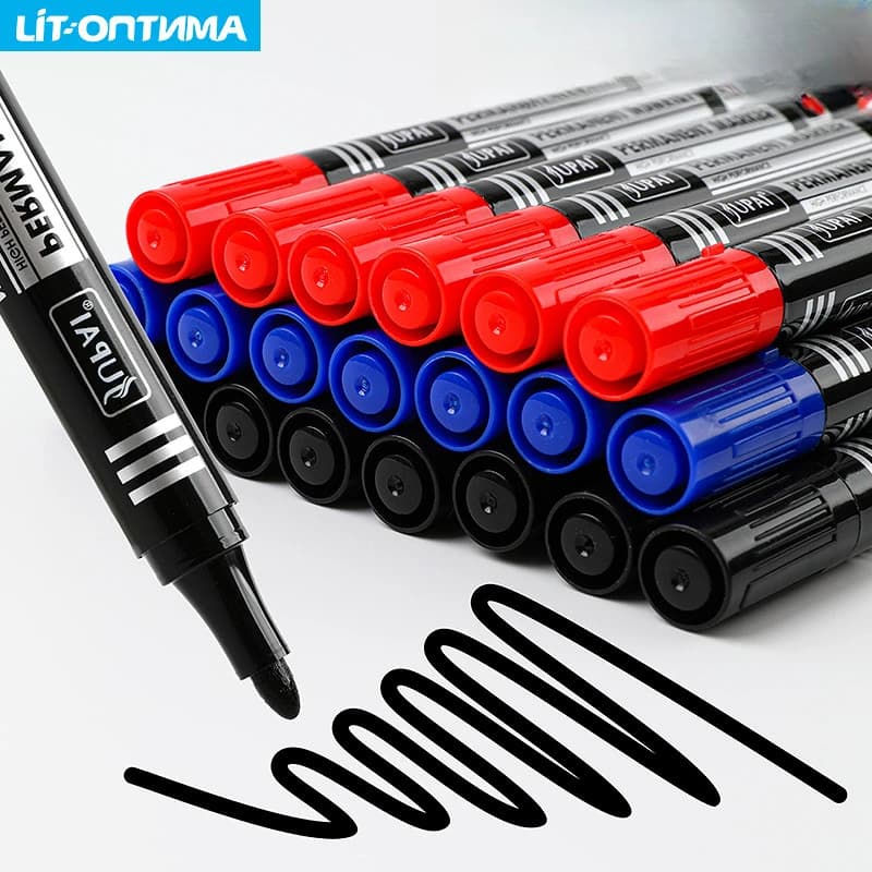 3/10 Pz Set Nero/Rosso/Blu Impermeabilizzazione Ad asciugatura rapida Pennarello Olio Art Forniture senza polvere Scarabocchi Manga Disegno di Cancelleria
