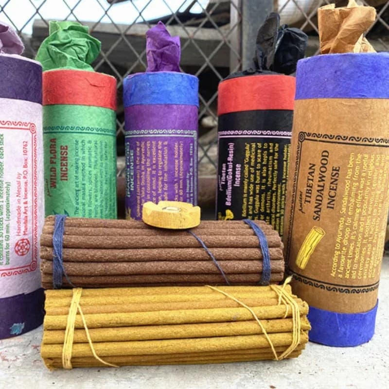 30 Sticks Nepal Pure Natural Palo Santo Incense DIY Household To Relieve The Spirit Color Short Tube Line Incense NAGCHAMPA