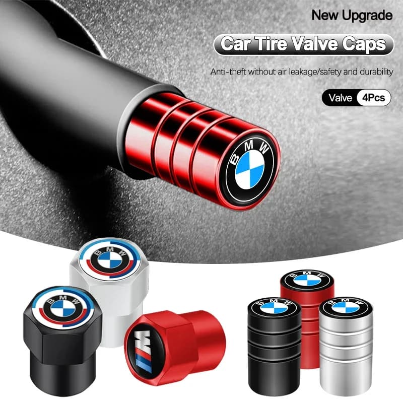 4Pcs Metal Car Wheel Tire Valve Caps Stem Case Cover For BMW X1 X2 X3 X4 E28 E90 F20 GT G30 i3 i4 G07 G42 F01 F02 M3 M4 M5 F93