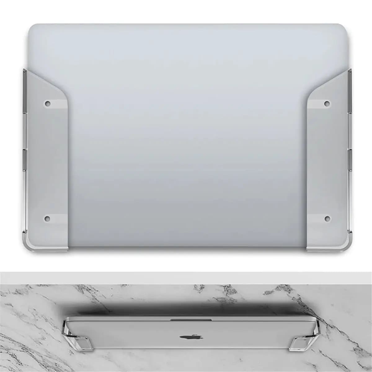 A40I Under/Wall-Mounted Table Laptop Storage Stand Laptop Rack Charging Stand Tray Organizer Desktop for Tablet Stand