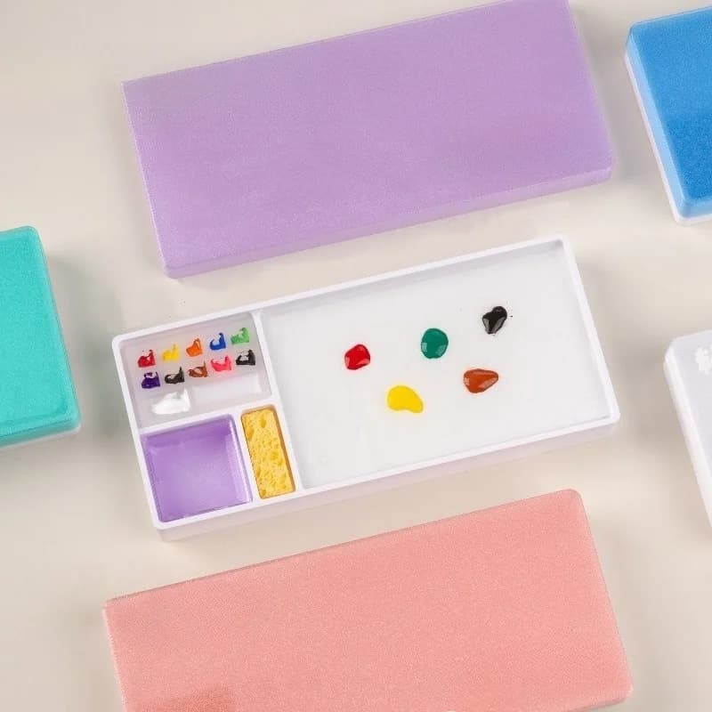 Ultra-light Clay Doll Coloring Pigment Moisturizing Box Acrylic Paint Palette DIY Figure/model Coloring Palette Box