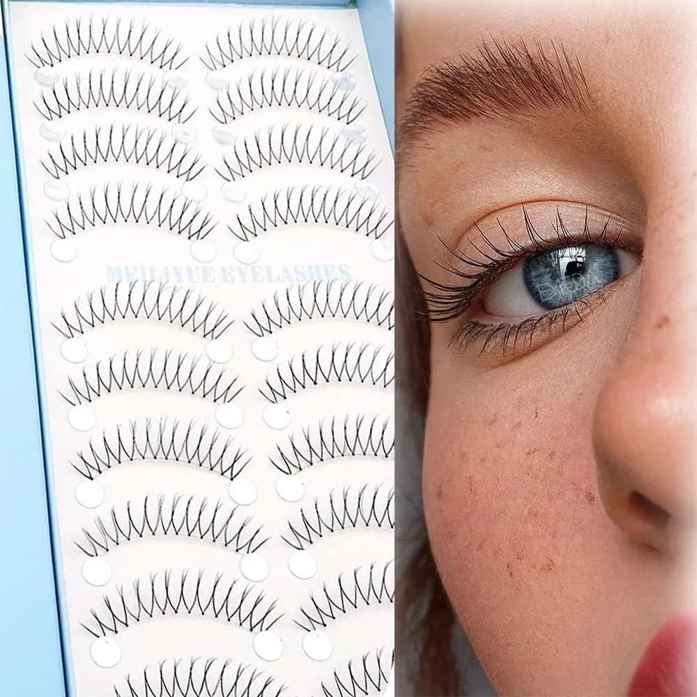 New Kpop Idol Style Faux Eyelash Full Strip U Shape Eyelash Soft Volume Eye Makeup Accessories for Girls