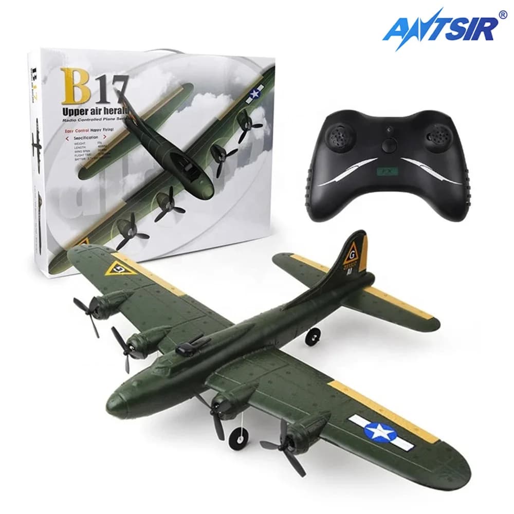 FX817 B17 RC Aircraft 2.4G 2CH To Wing Air Remote Control EPP Foam RC Air Hunt for Children Toys Gift for Children