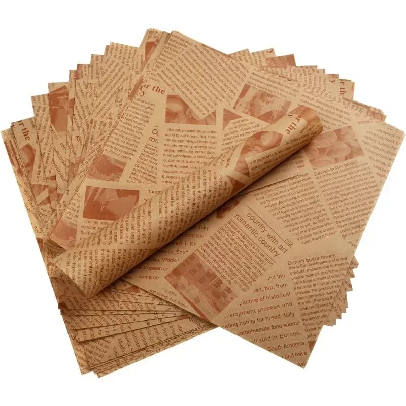 100/200 pezzi di carta a prova di olio per avvolgere hamburger pane cibo fritto sandwich imballaggio friggitrice cottura ad aria piastra di carta utensili da cucina