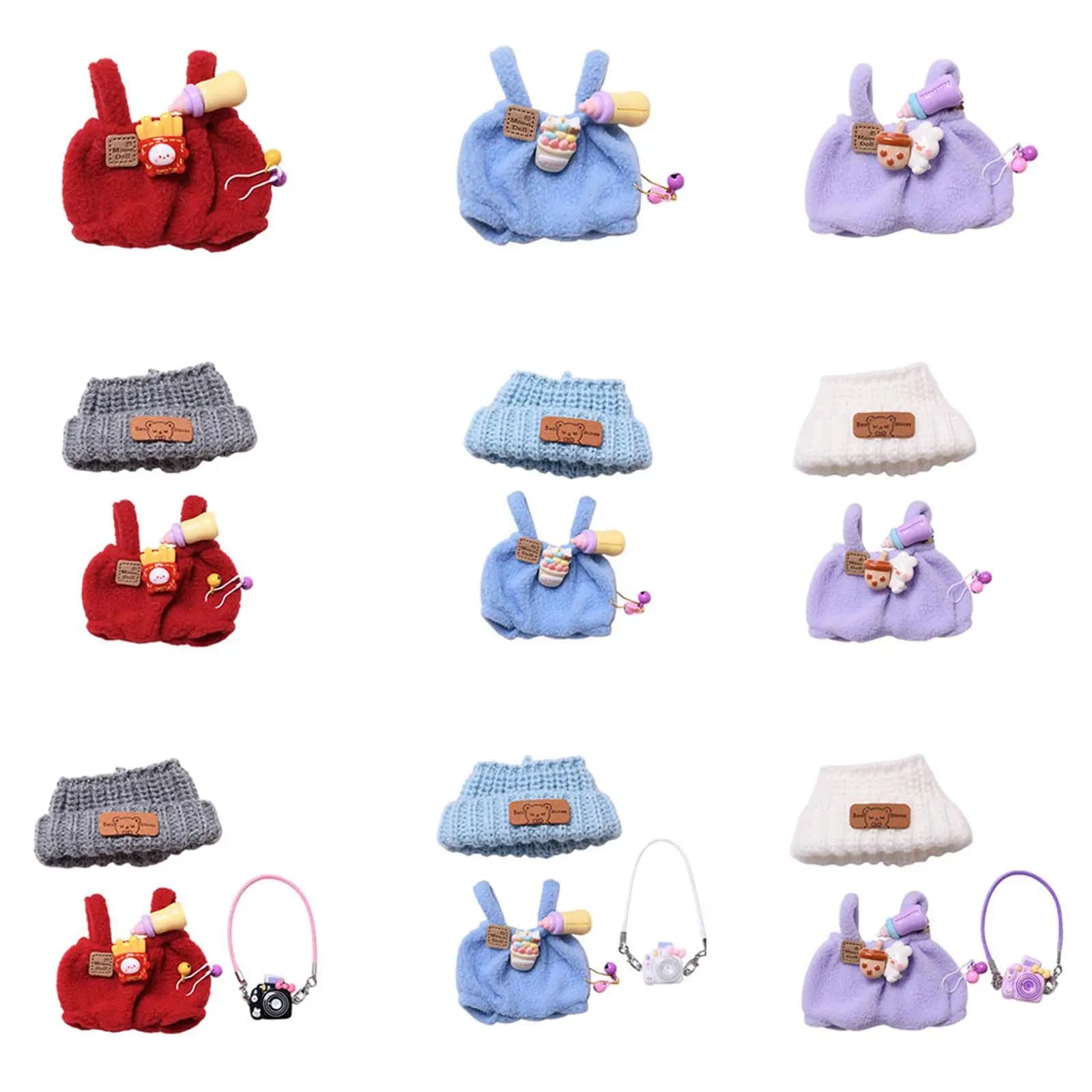 Pagliaccetti per bambole Vesti regali di compleanno educativi per bambini Decorazione Coordinazione Pantaloni per bambole Abiti per bambole per bambole da 6,69 pollici