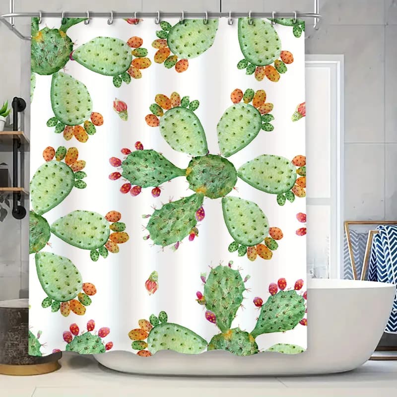 Tenda da doccia decorativa con motivo anguria realizzata in tessuto poliestere impermeabile progettato per l'arredamento del bagno in vari s