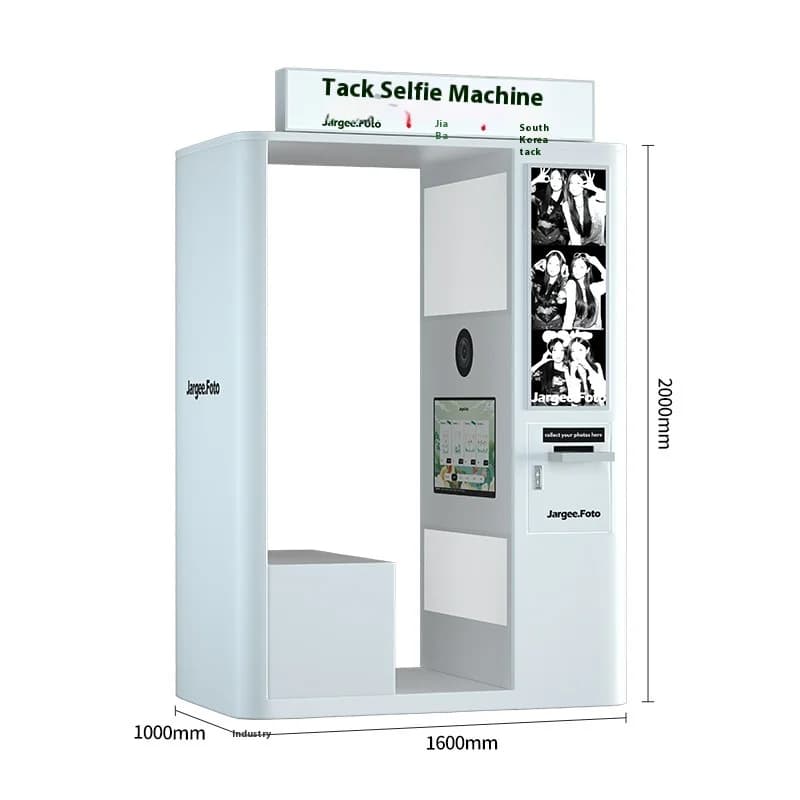 Nordic Style Portable All-in-One Photo Booth Machine with Printer Compatible with Smartphones iPad Camera SLR
