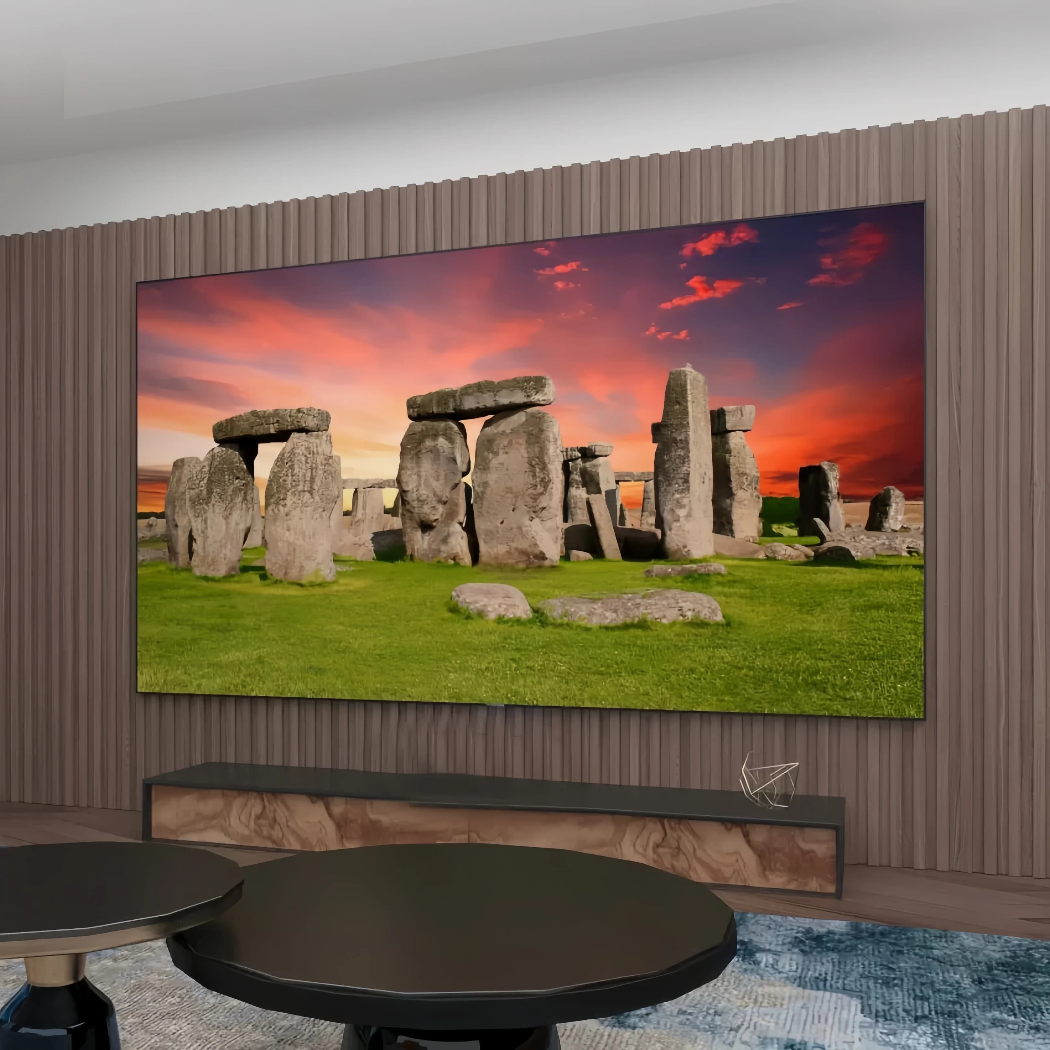 Aeon CineGrey Acoustically Transparent Sound Through Projector Screen With Perforated ALR Ambient Light Rejection & Thin Frame